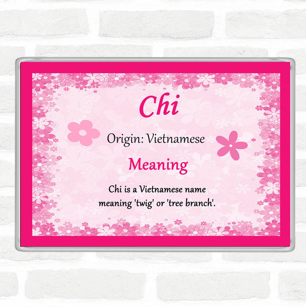 Chi Name Meaning Jumbo Fridge Magnet Pink