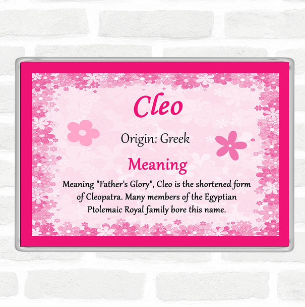 Cleo Name Meaning Jumbo Fridge Magnet Pink