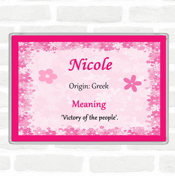 nicole Name Meaning Jumbo Fridge Magnet Pink