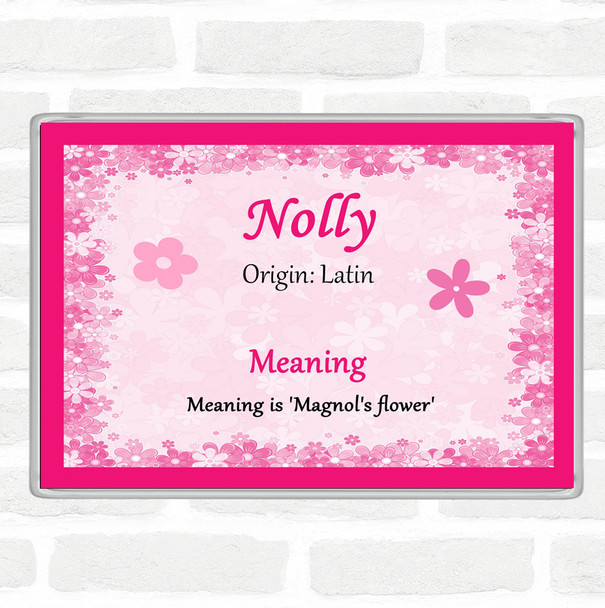 Nolly Name Meaning Jumbo Fridge Magnet Pink