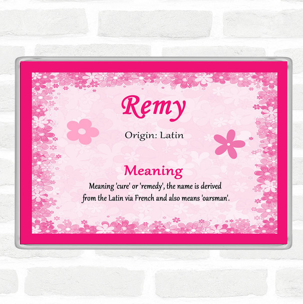 Remy Name Meaning Jumbo Fridge Magnet Pink