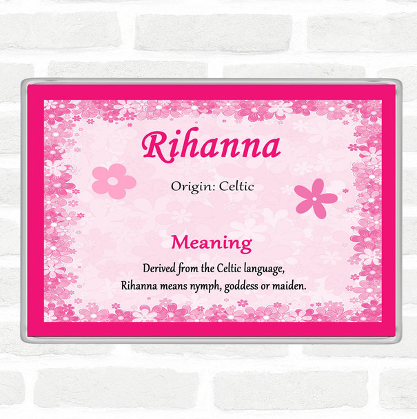 Rihanna Name Meaning Jumbo Fridge Magnet Pink