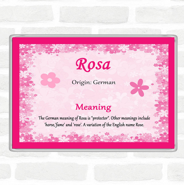 Rosa Name Meaning Jumbo Fridge Magnet Pink