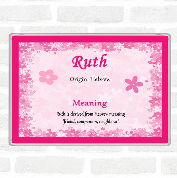 Ruth Name Meaning Jumbo Fridge Magnet Pink