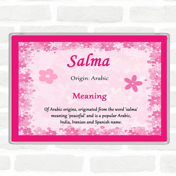 Salma Name Meaning Jumbo Fridge Magnet Pink