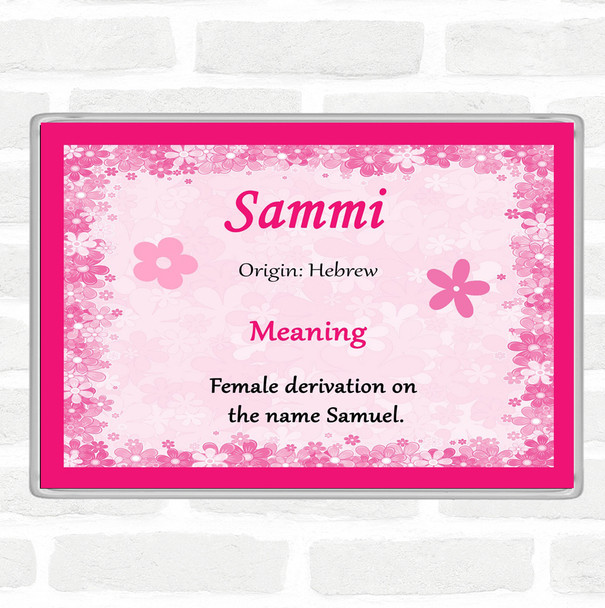 Sammi Name Meaning Jumbo Fridge Magnet Pink