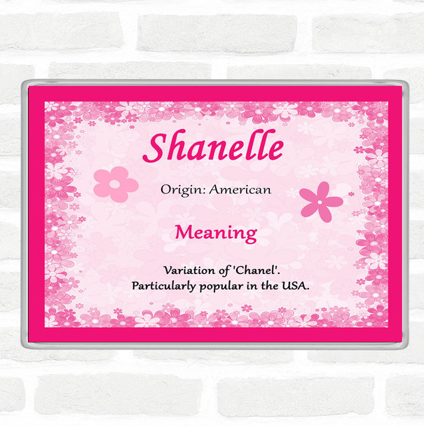 Shanelle Name Meaning Jumbo Fridge Magnet Pink