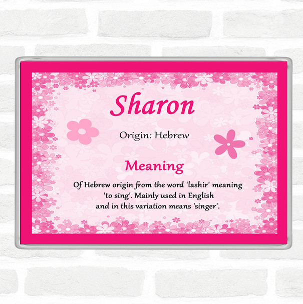 Sharon Name Meaning Jumbo Fridge Magnet Pink