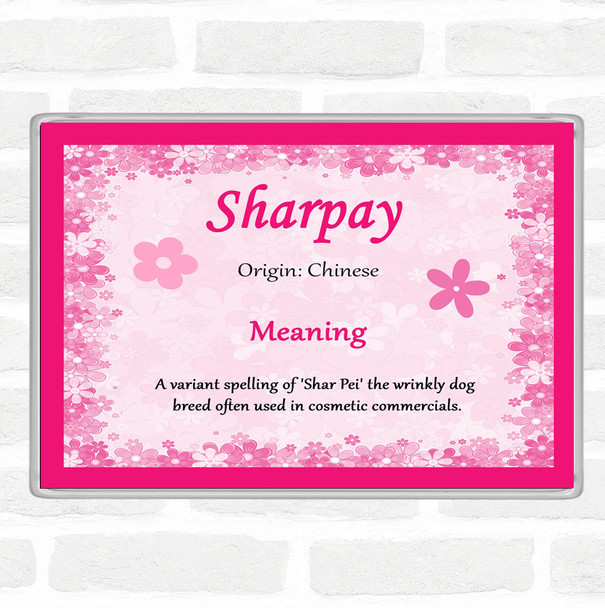 Sharpay Name Meaning Jumbo Fridge Magnet Pink