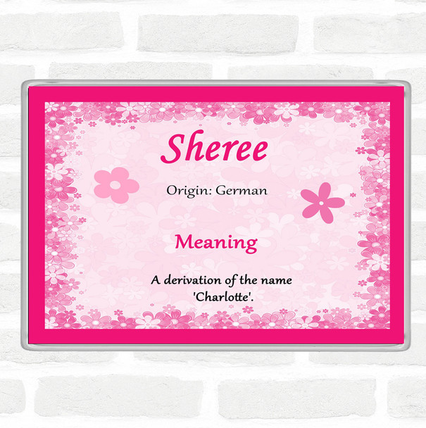 Sheree Name Meaning Jumbo Fridge Magnet Pink