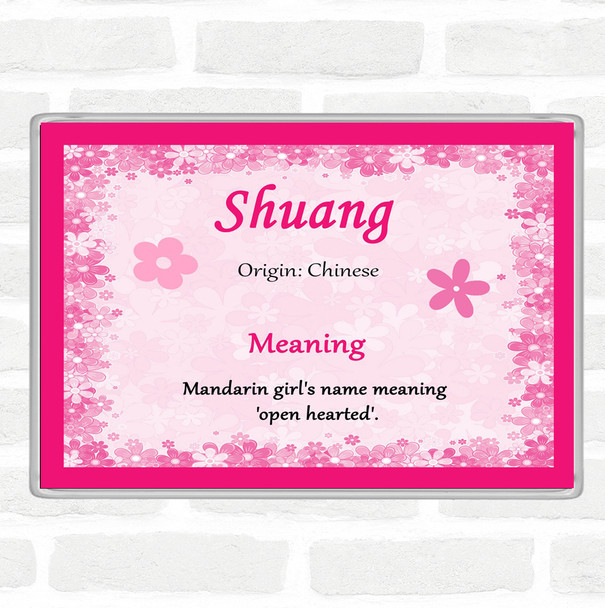 Shuang Name Meaning Jumbo Fridge Magnet Pink