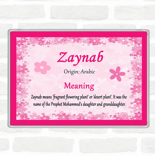 Zaynab Name Meaning Jumbo Fridge Magnet Pink