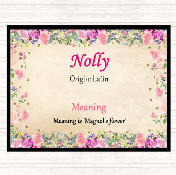 Nolly Name Meaning Mouse Mat Pad Floral