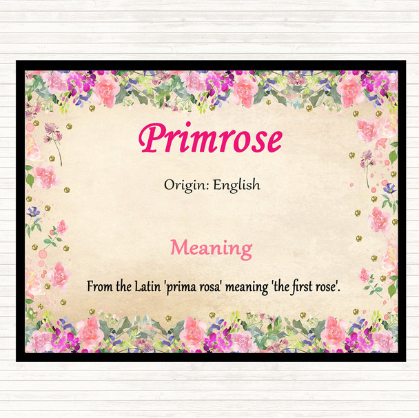 Primrose Name Meaning Mouse Mat Pad Floral