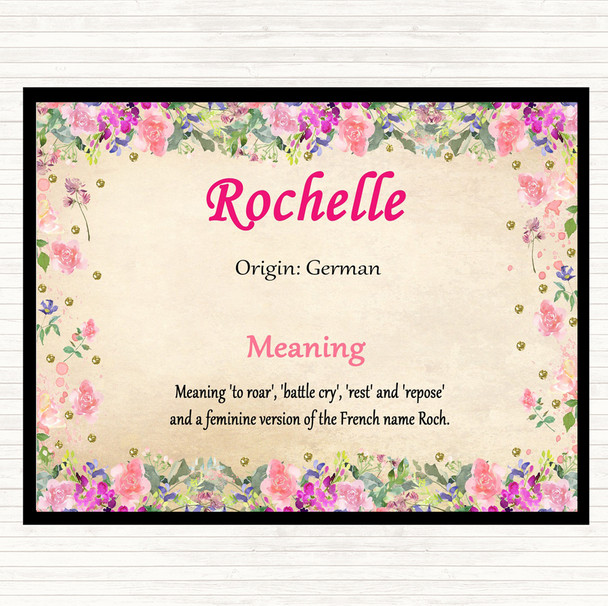 Rochelle Name Meaning Mouse Mat Pad Floral