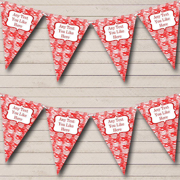 Red Bauble Decorations Personalised Christmas Decoration Bunting