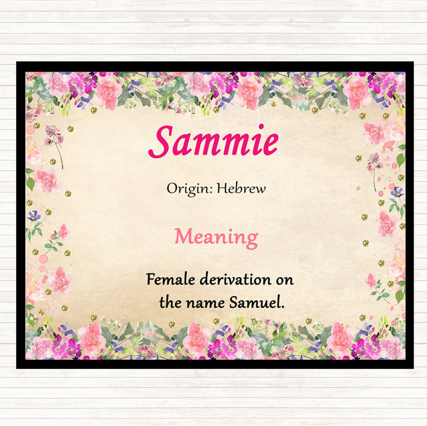 Sammie Name Meaning Mouse Mat Pad Floral