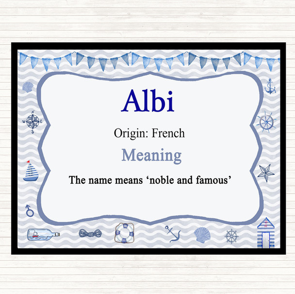 Albi Name Meaning Mouse Mat Pad Nautical