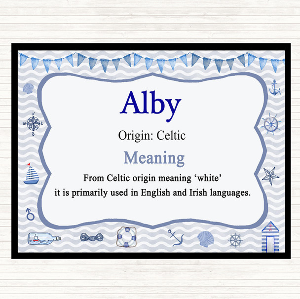 Alby Name Meaning Mouse Mat Pad Nautical