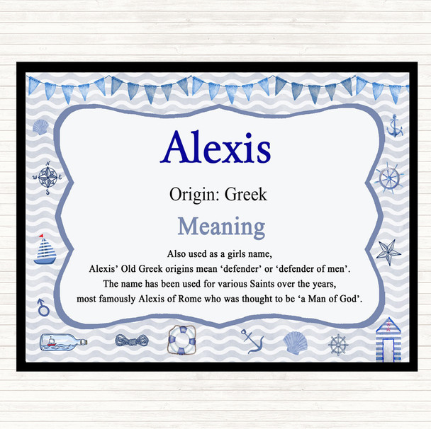 Alexis Name Meaning Mouse Mat Pad Nautical