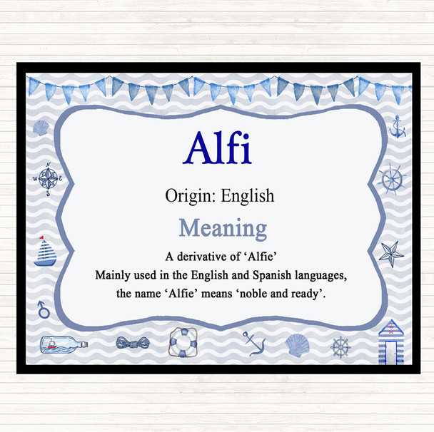 Alfi Name Meaning Mouse Mat Pad Nautical