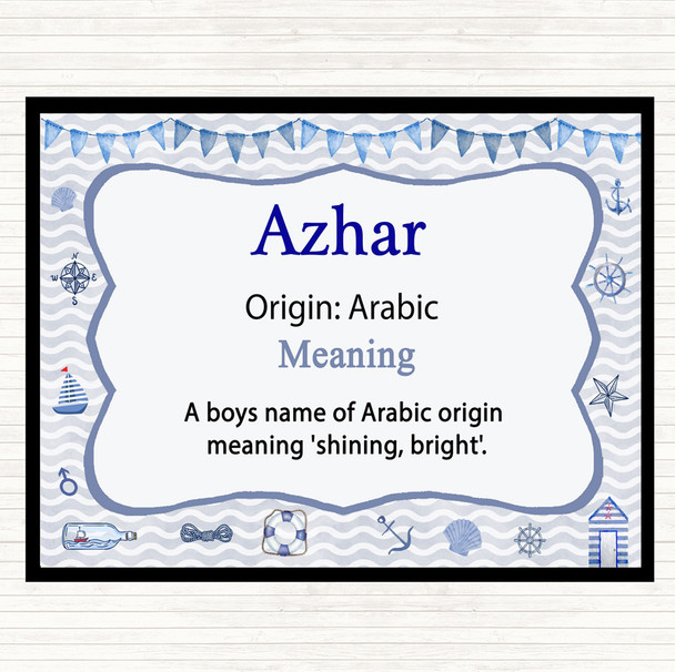 Azhar Name Meaning Mouse Mat Pad Nautical