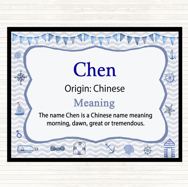 Chen Name Meaning Mouse Mat Pad Nautical