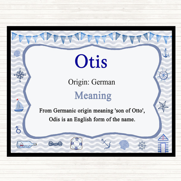 Otis Name Meaning Mouse Mat Pad Nautical