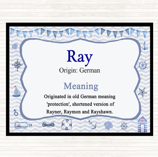 Ray Name Meaning Mouse Mat Pad Nautical