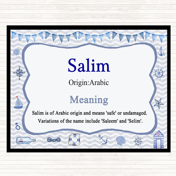 Salim Name Meaning Mouse Mat Pad Nautical