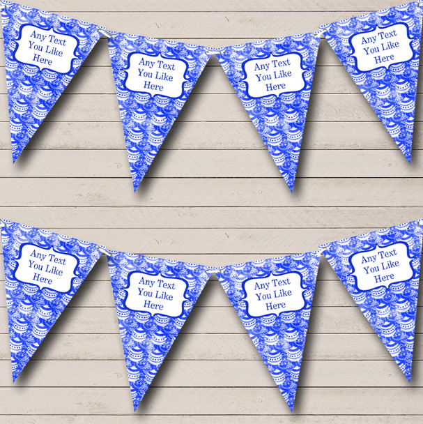 Blue Bauble Decorations Personalised Christmas Decoration Bunting