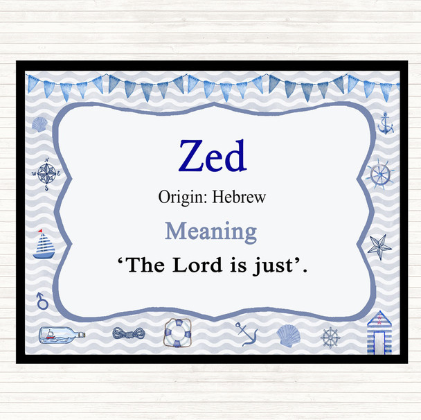 Zed Name Meaning Mouse Mat Pad Nautical