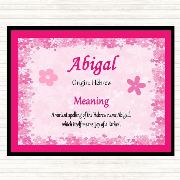 Abigal Name Meaning Mouse Mat Pad Pink
