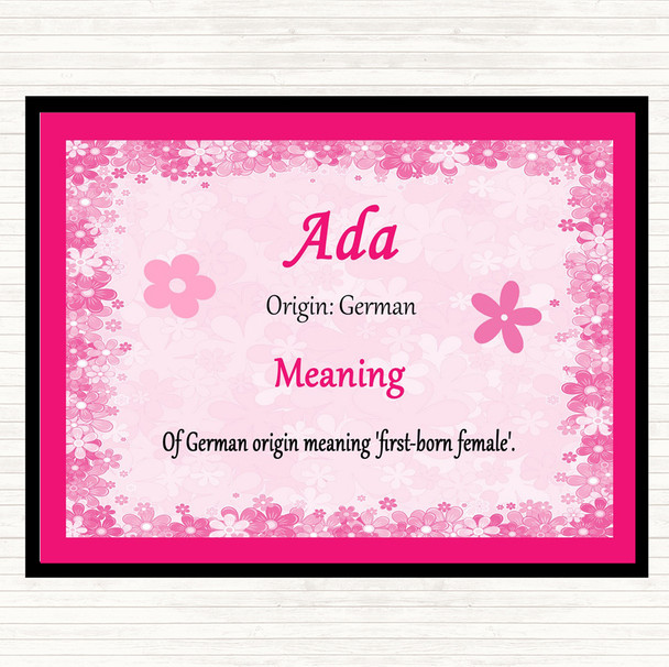 Ada Name Meaning Mouse Mat Pad Pink