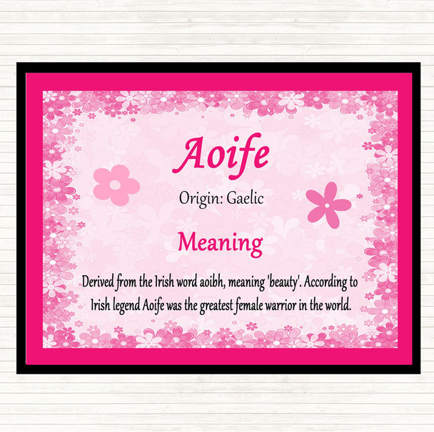 Aoife Name Meaning Mouse Mat Pad Pink