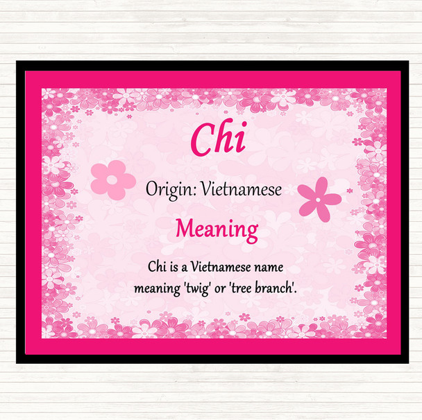 Chi Name Meaning Mouse Mat Pad Pink
