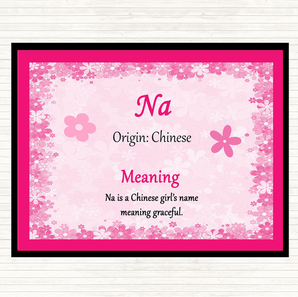 Na Name Meaning Mouse Mat Pad Pink