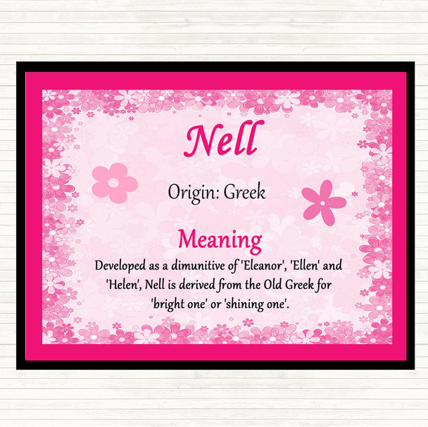 Nell Name Meaning Mouse Mat Pad Pink
