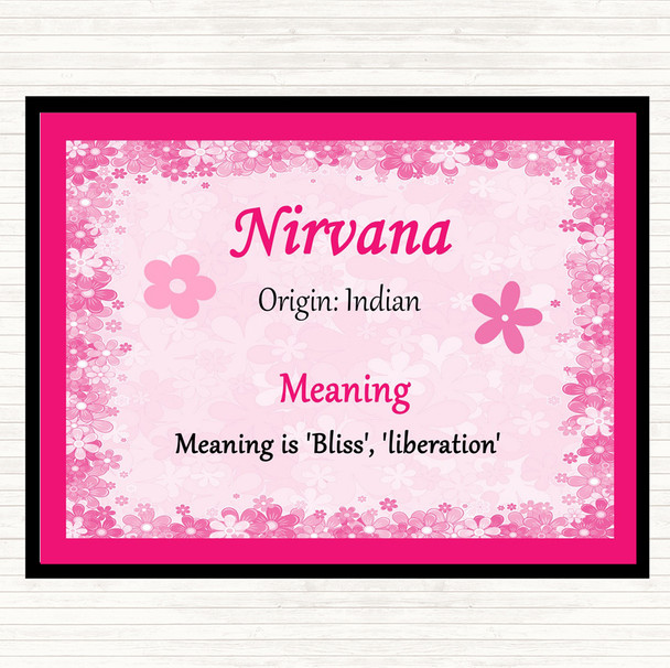 Nirvana Name Meaning Mouse Mat Pad Pink