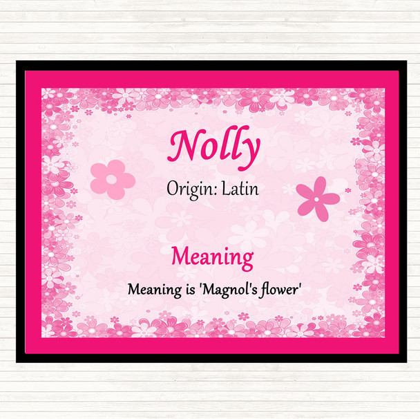 Nolly Name Meaning Mouse Mat Pad Pink