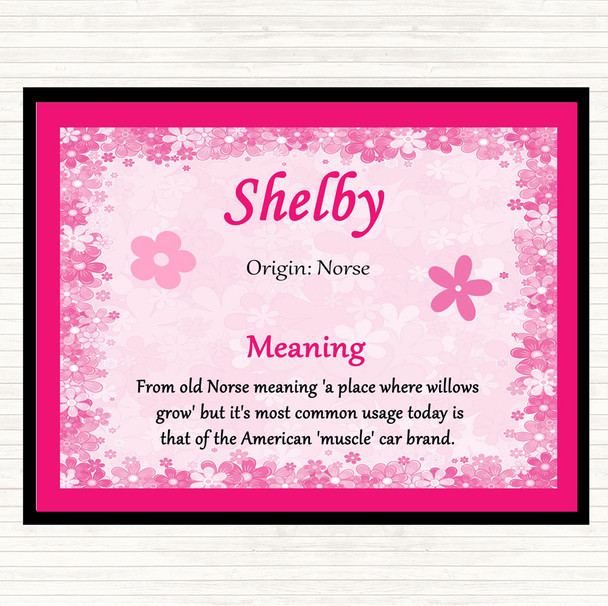 Norse Name Meaning Mouse Mat Pad Pink