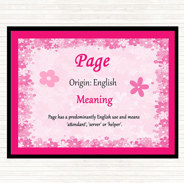 Page Name Meaning Mouse Mat Pad Pink