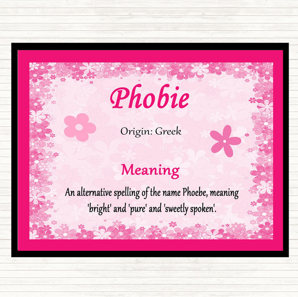 Phobie Name Meaning Mouse Mat Pad Pink