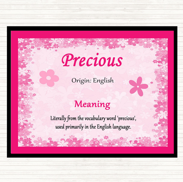 Precious Name Meaning Mouse Mat Pad Pink