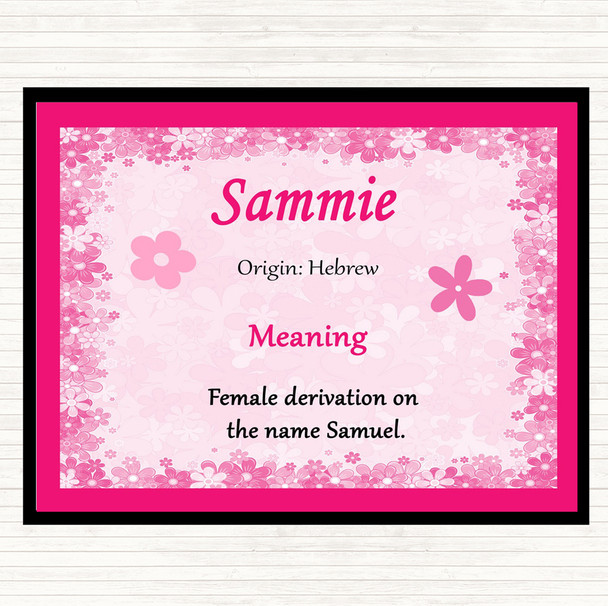 Sammie Name Meaning Mouse Mat Pad Pink