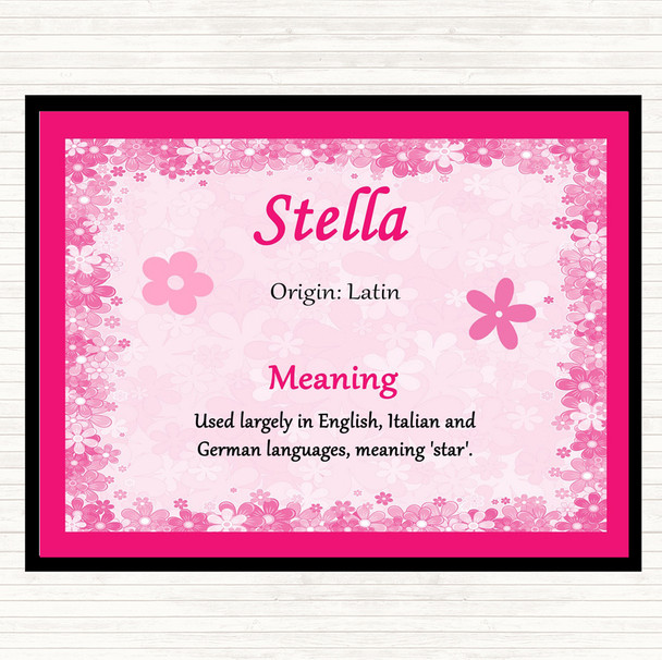 Stella Name Meaning Mouse Mat Pad Pink