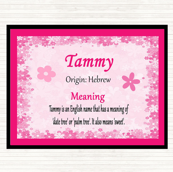 Tammy Name Meaning Mouse Mat Pad Pink