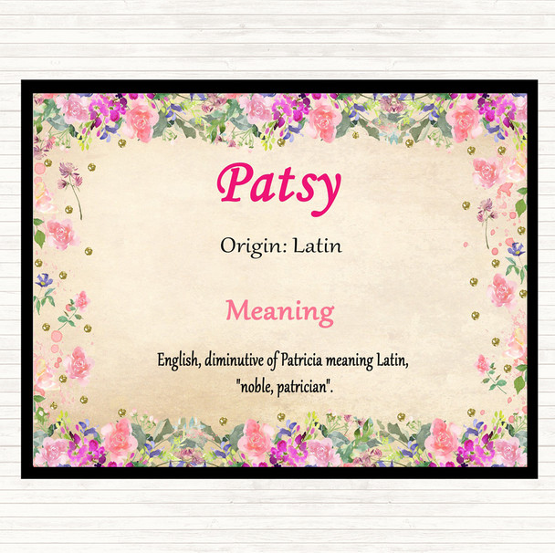 Patsy Name Meaning Dinner Table Placemat Floral