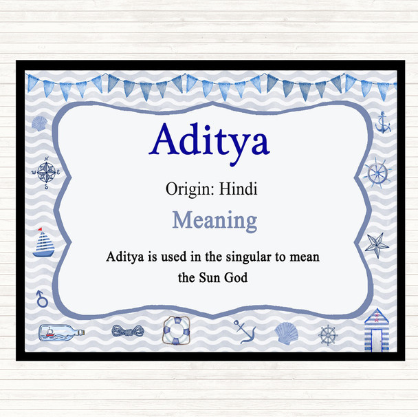 Aditya Name Meaning Dinner Table Placemat Nautical