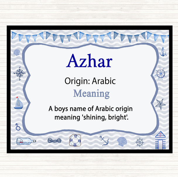 Azhar Name Meaning Dinner Table Placemat Nautical